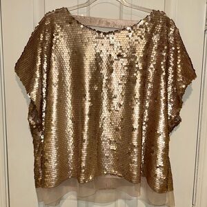 Elvi Rose Gold Sequin Top 16